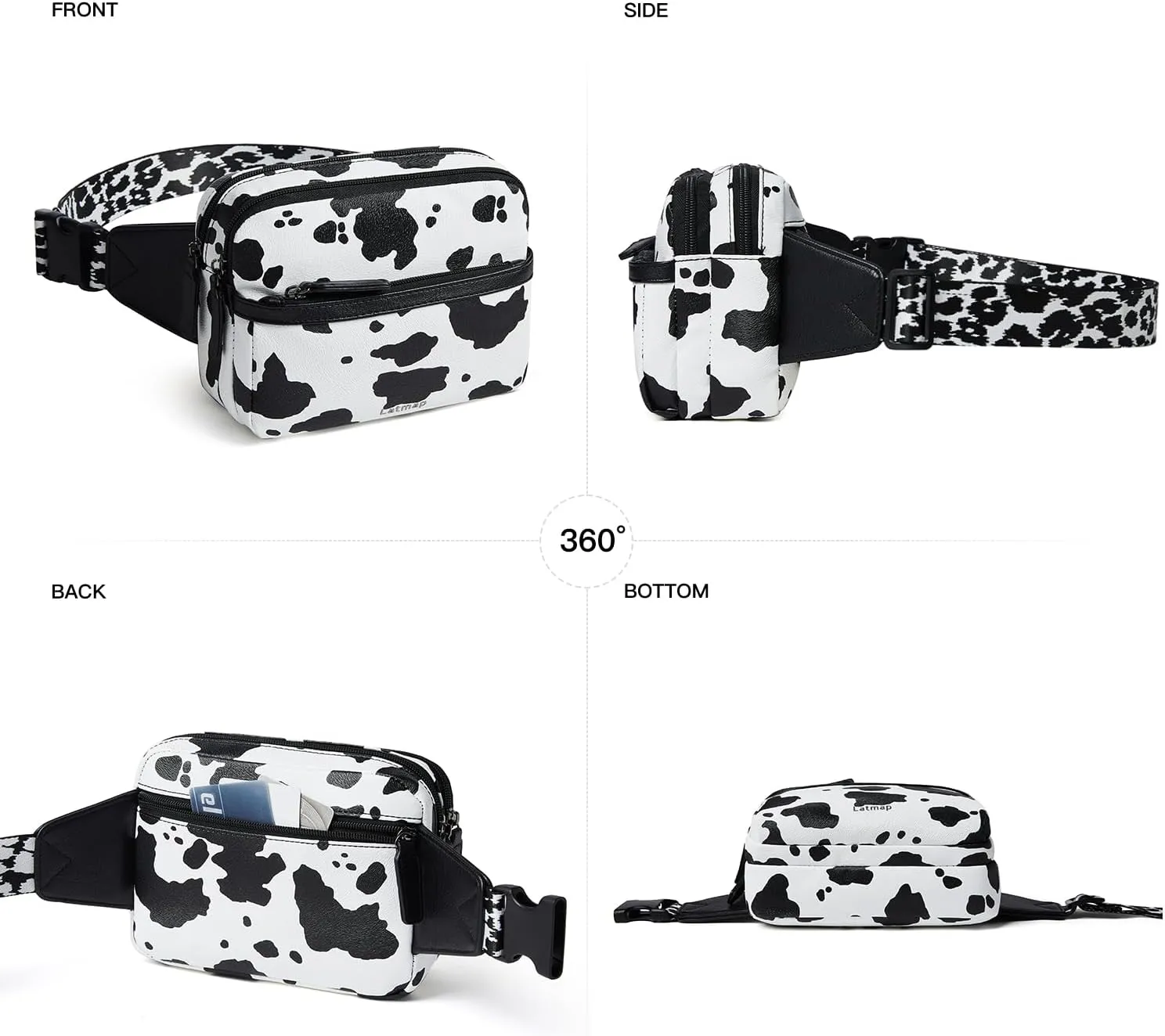 3L Fanny Packs Belt Bag for Women Small Everywhere Crossbody Bag Waist Bag Faux Leather Sling Chest Bag Purse