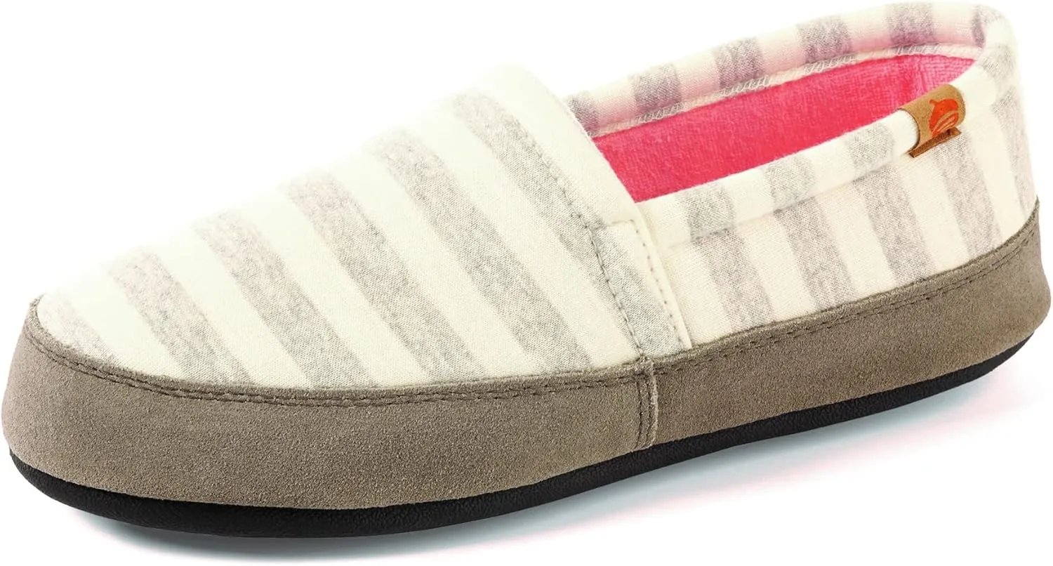 Acorn Womens Moc Slippers with Comfortable Cloud-Like Feel, Soft and Cozy Uppers and Non-Slip Sole
