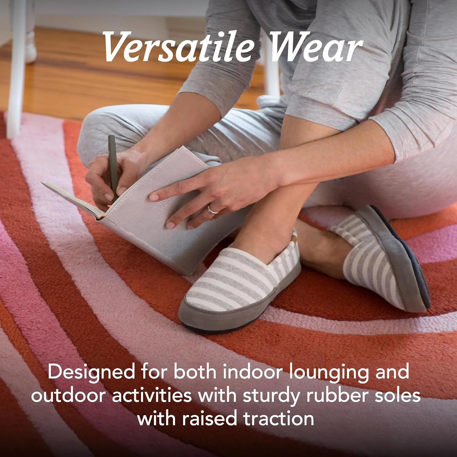 Acorn Womens Moc Slippers with Comfortable Cloud-Like Feel, Soft and Cozy Uppers and Non-Slip Sole