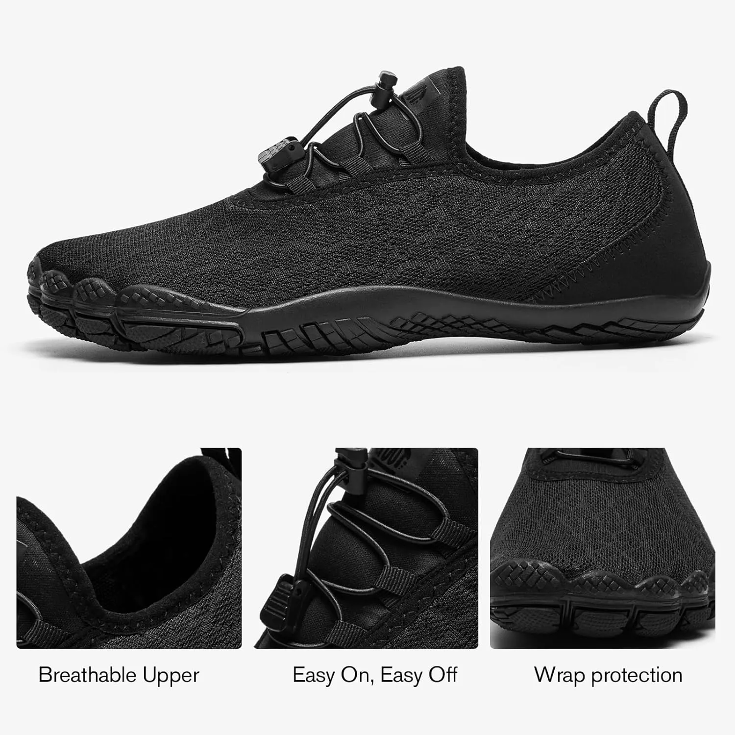 ALEADER Barefoot Water Shoes Men Non Slip Swim Beach Shoes for Hiking Walking River