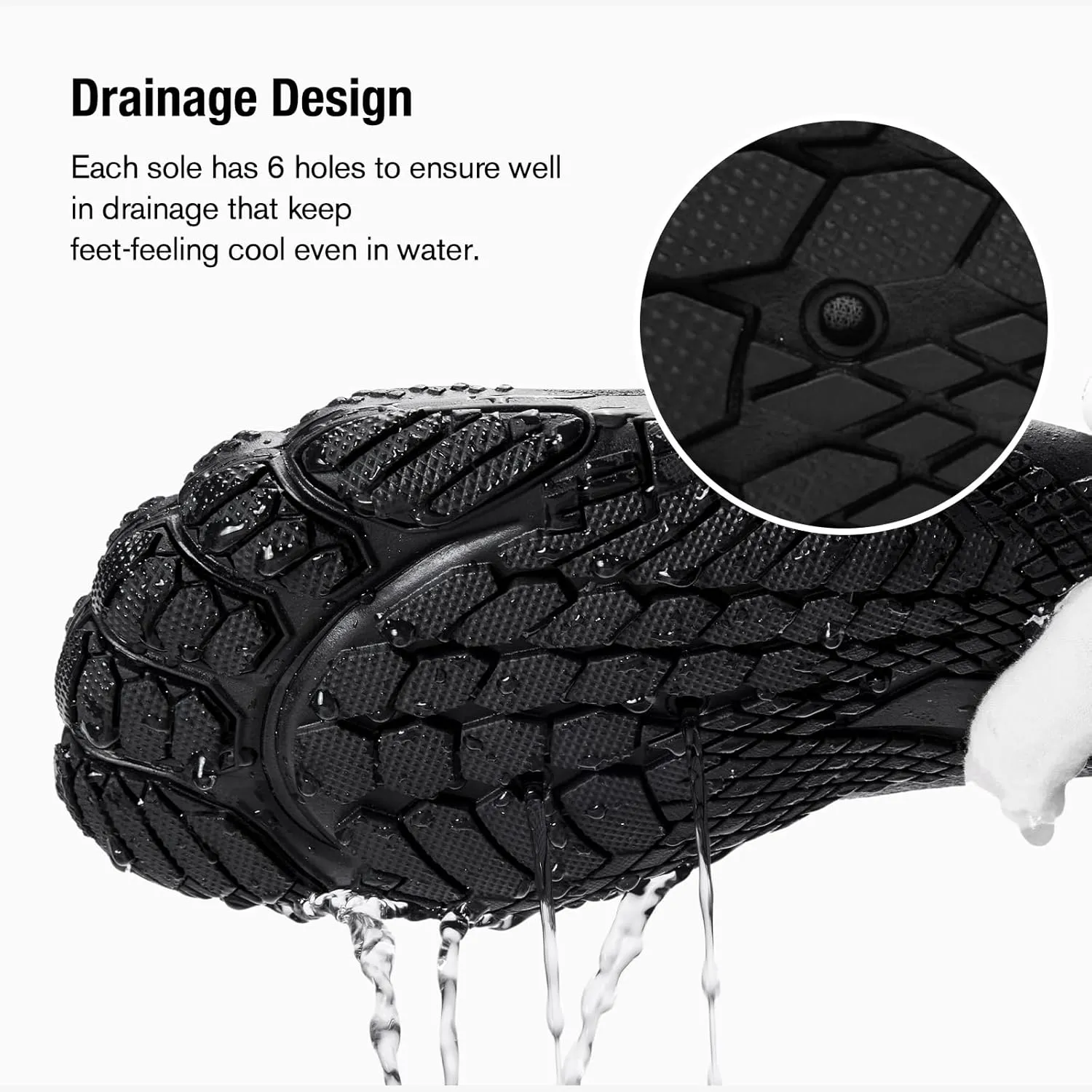 ALEADER Barefoot Water Shoes Men Non Slip Swim Beach Shoes for Hiking Walking River