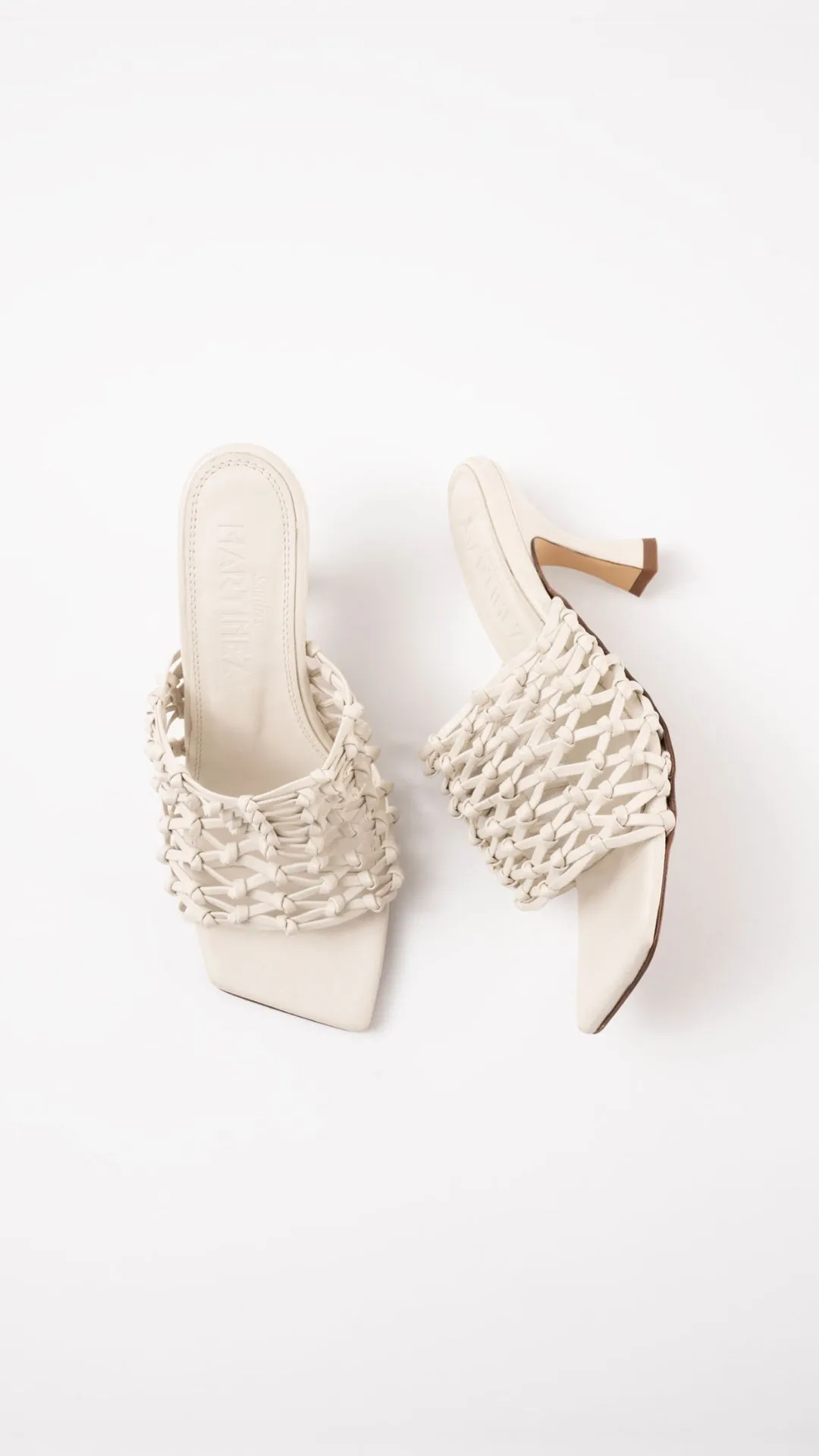CABO - White Woven Leather Sandals