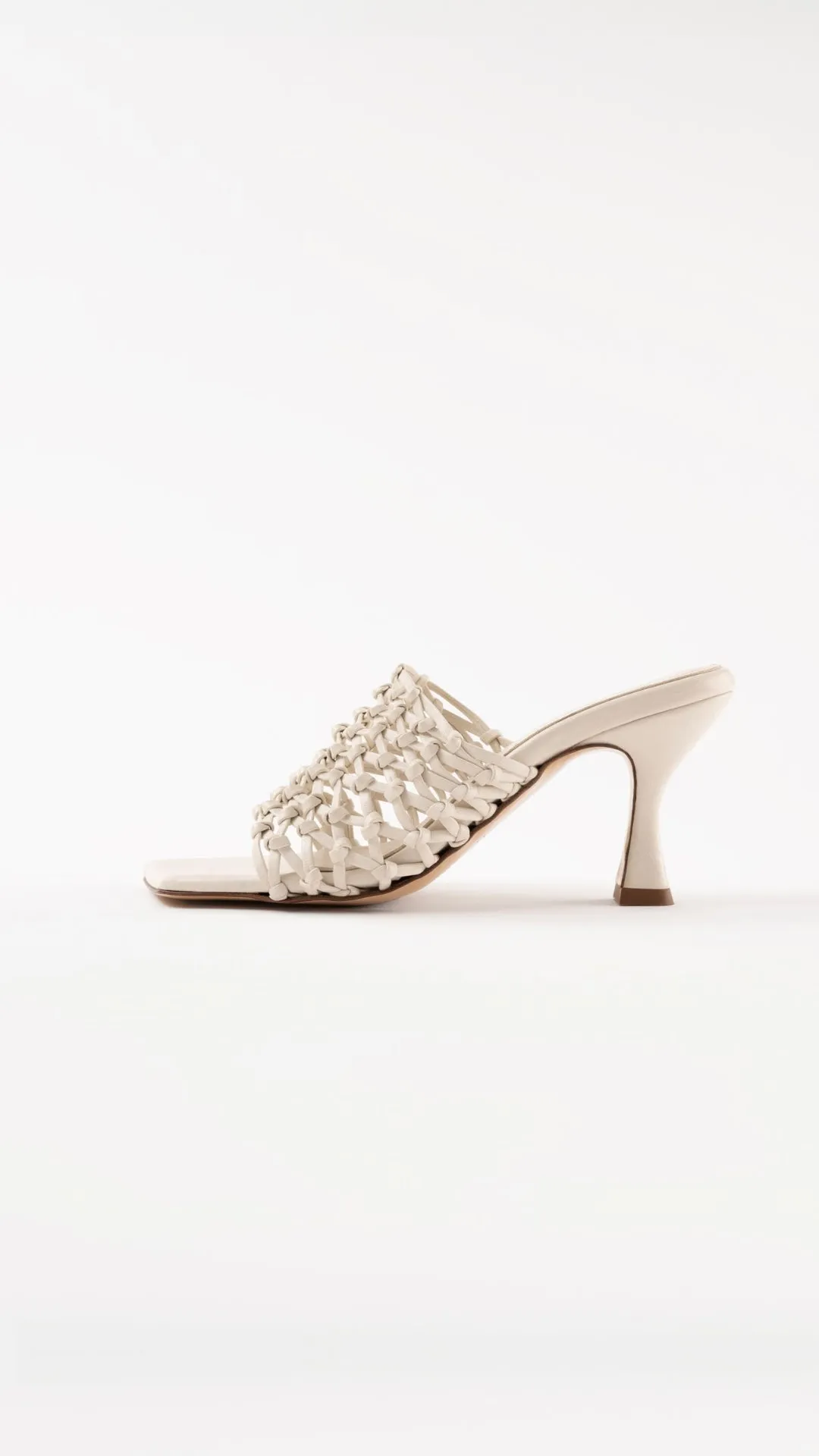 CABO - White Woven Leather Sandals