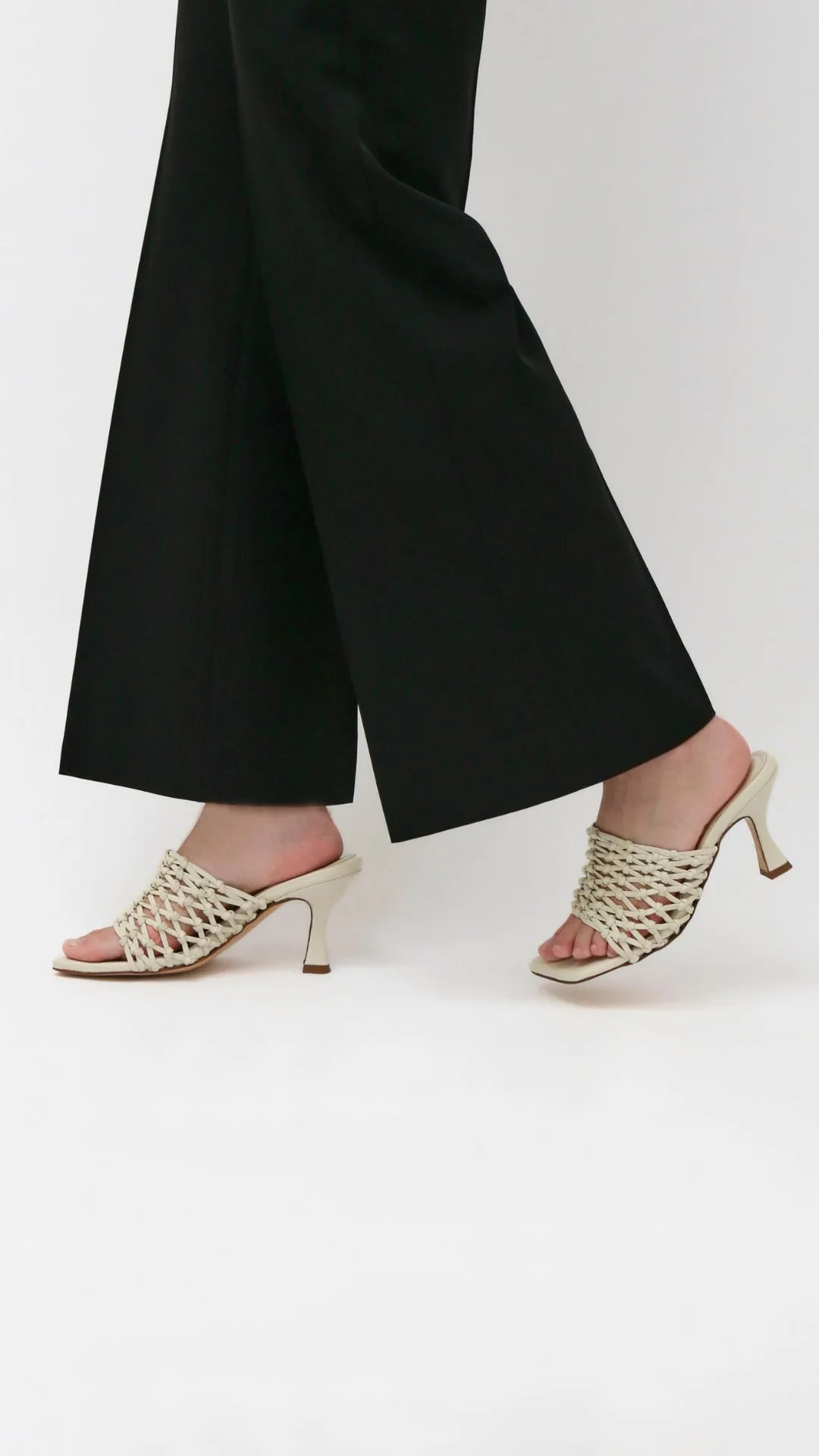 CABO - White Woven Leather Sandals