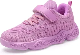 Casbeam Kids Breathable Sneakers Mesh Lightweight Easy Walk Casual Sport Strap Athletic Running Shoes for Boys Girls