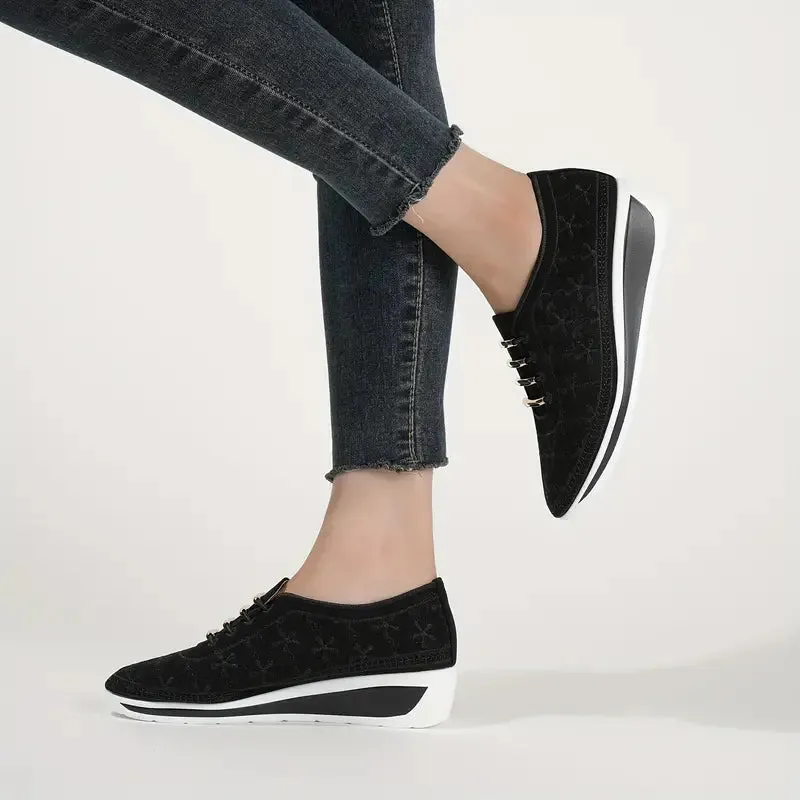 CASUAL LOW TOP WEDGE ORTHOPEDIC SNEAKERS