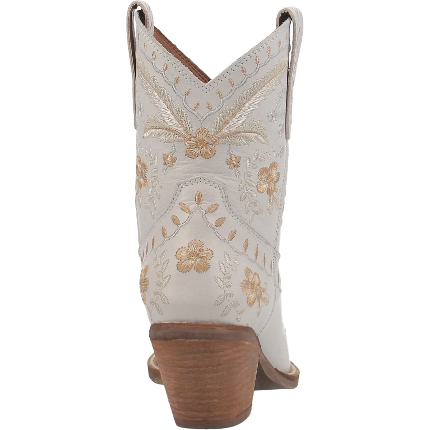 Dingo Women's #Primrose White Floral Ankle Western Booties DI 748