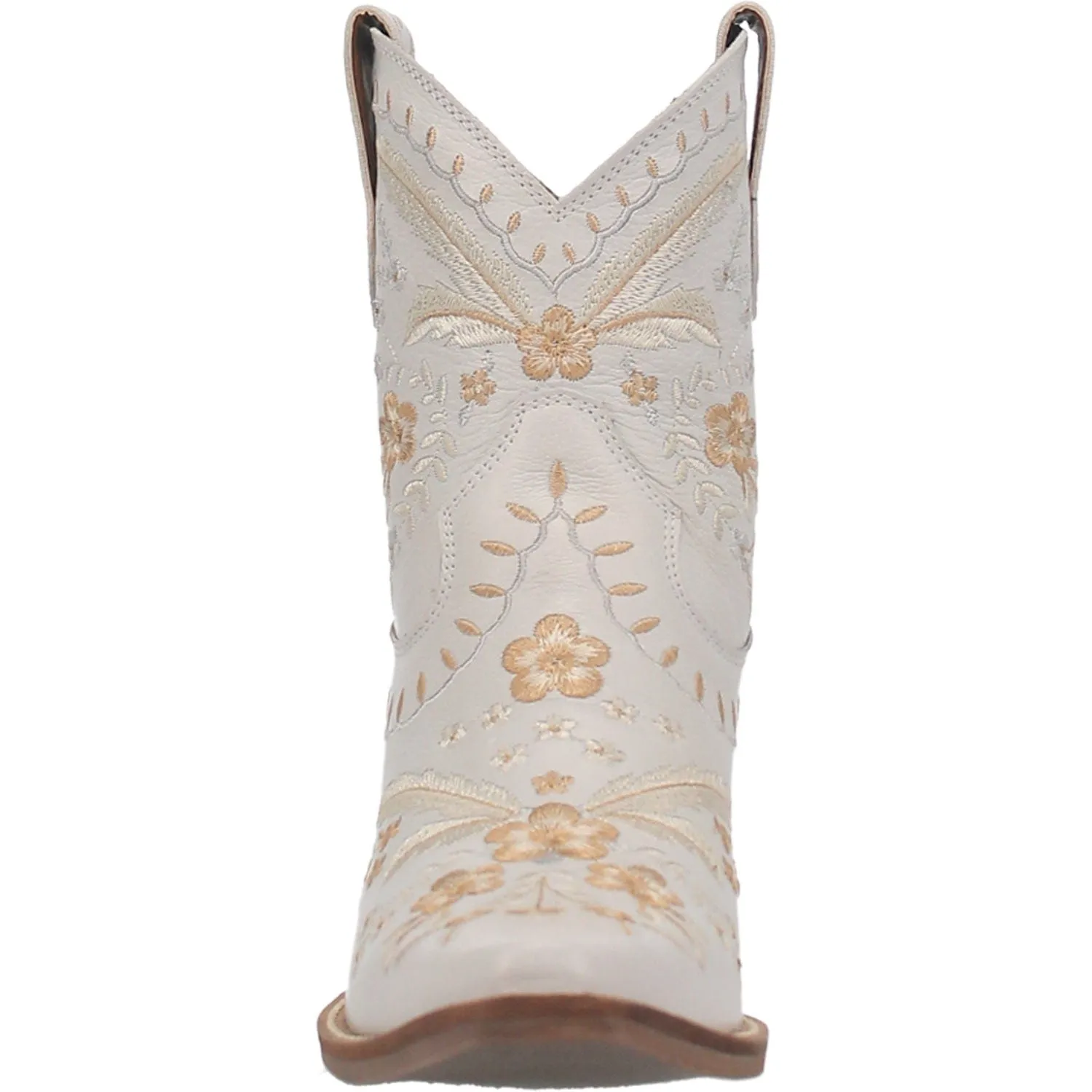 Dingo Women's #Primrose White Floral Ankle Western Booties DI 748