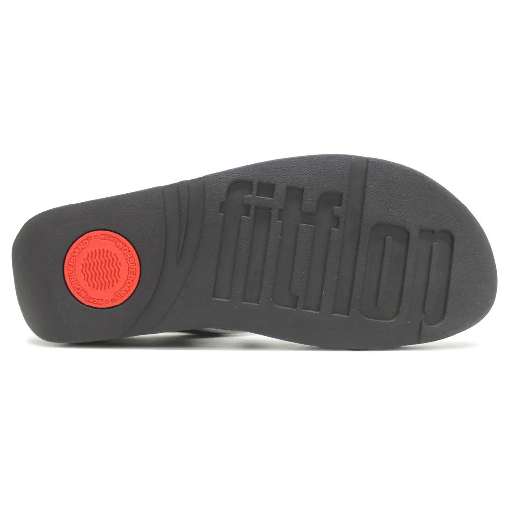 FitFlop Fino Bauble Bead Toe Post Synthetic Leather Women's Slip On Sandals