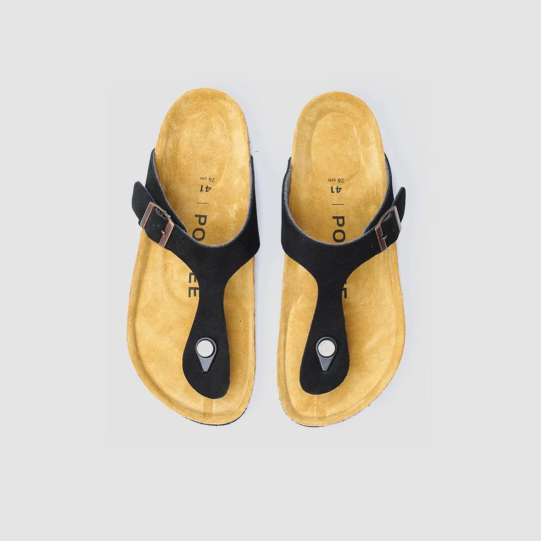 Ibiza Cork Sandal Black