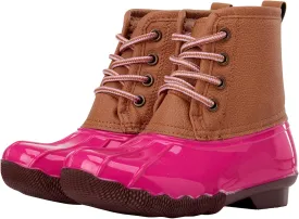 Josmo Girls' Rain Boots - Waterproof Duck Boots with Glitter