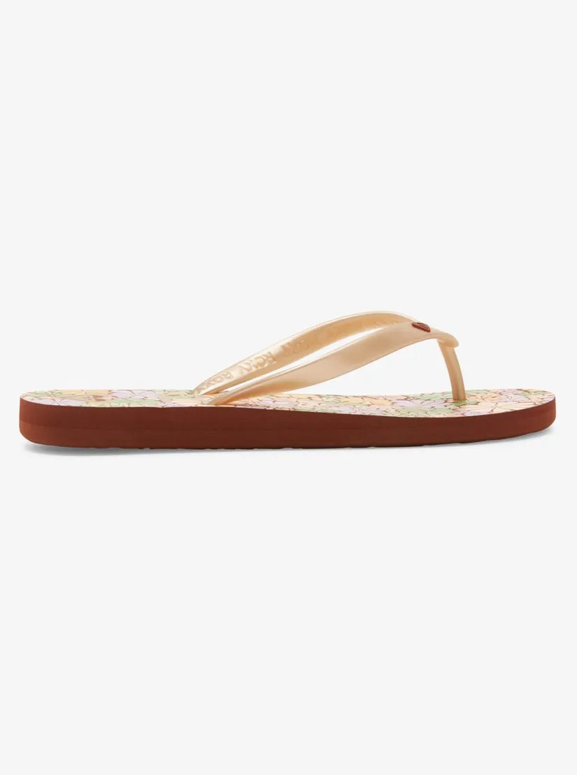 Roxy "Tahiti" Women's Flip Flops - Brown Combo