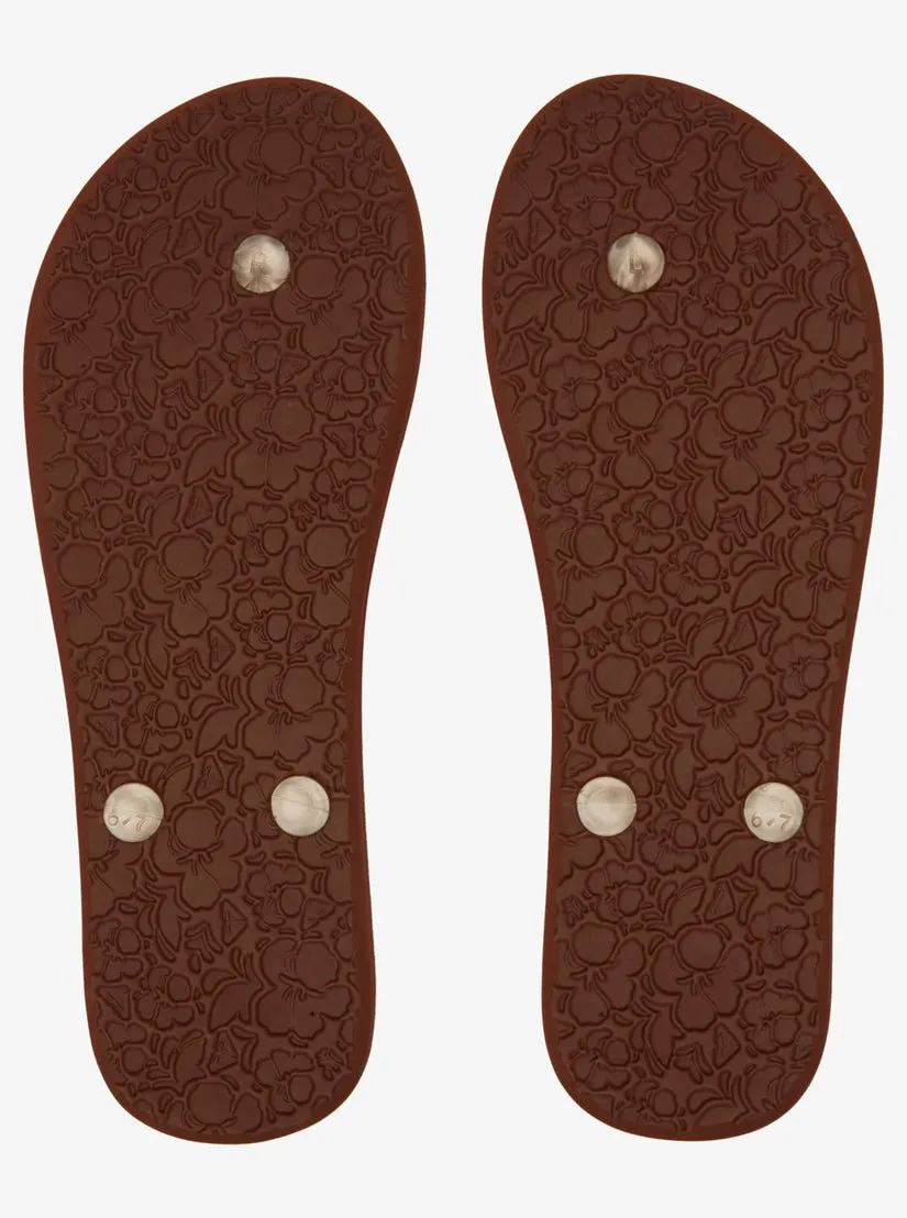 Roxy "Tahiti" Women's Flip Flops - Brown Combo