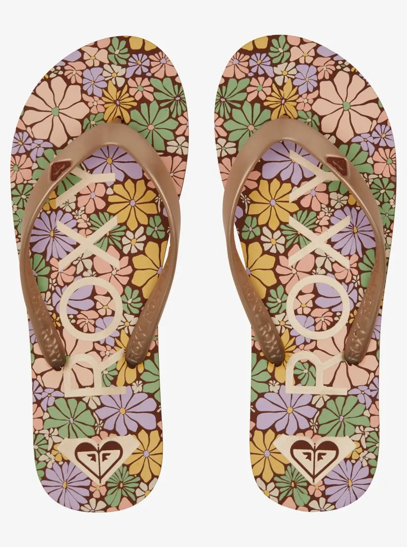 Roxy "Tahiti" Women's Flip Flops - Brown Combo