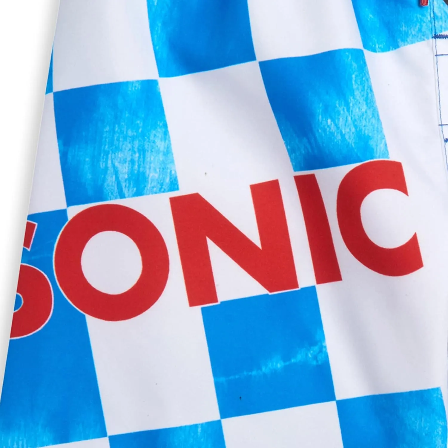 SEGA Sonic The Hedgehog UPF 50  Swim Trunks Toddler to Big Kid Sizes (4T - 14-16)