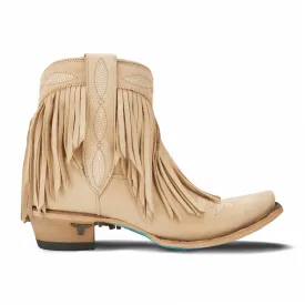 Senita Falls Fringe Embroidered Snip Toe Cowboy Booties