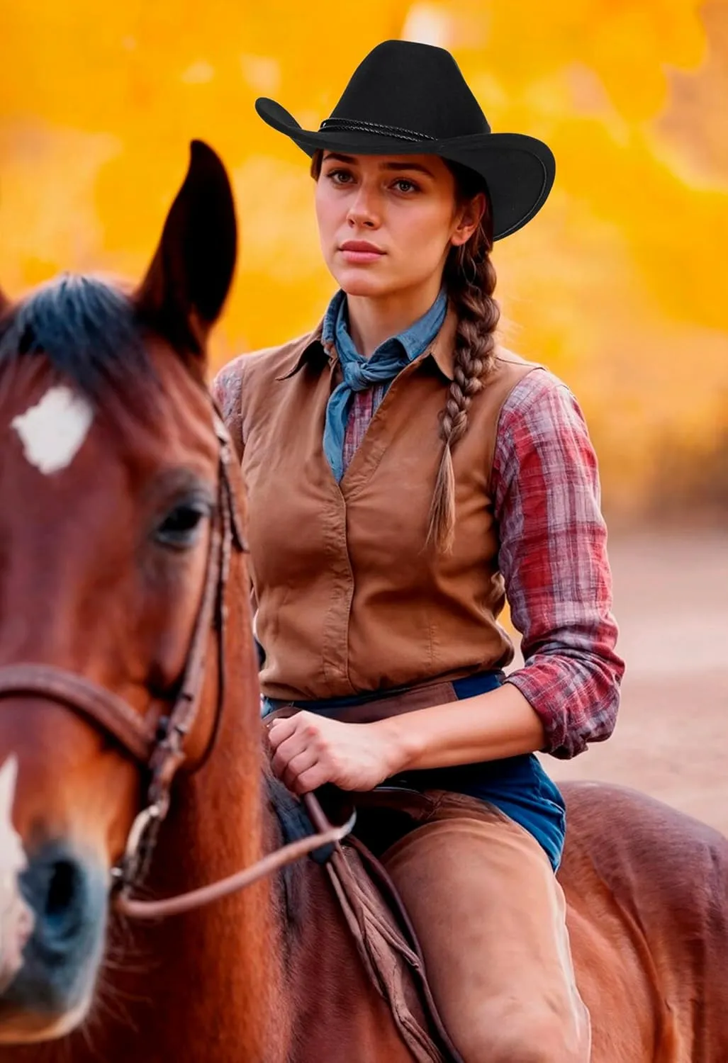 Western Cowboy Hat for Men Women Classic Fedora Hat with Buckle Belt (Size:M-L)