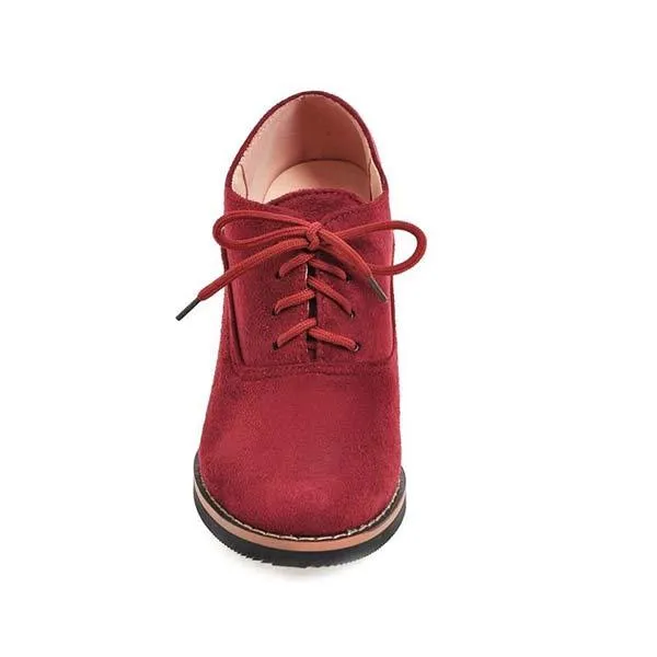Women'S Lace-Up Chunky Heels 61072670C