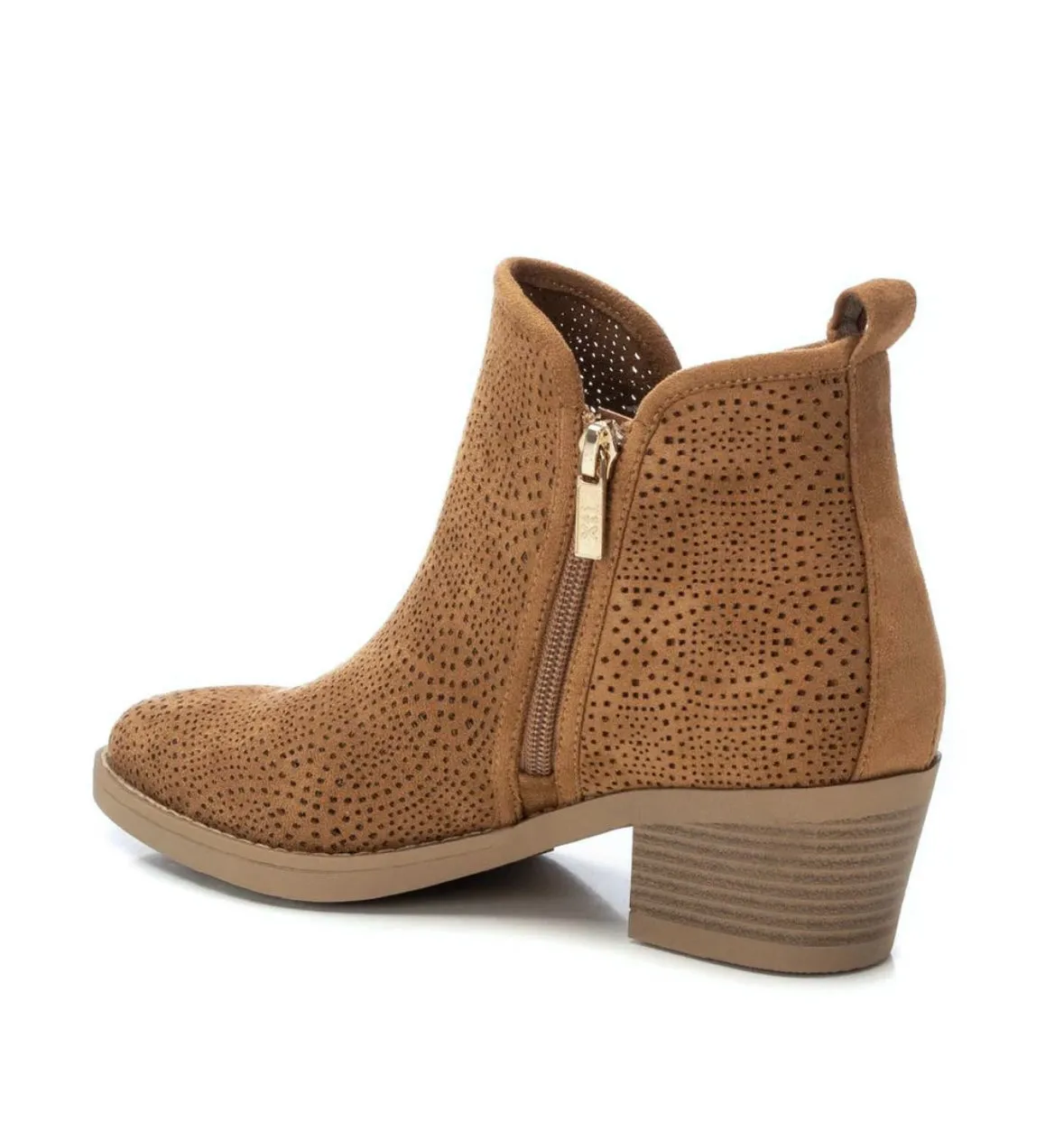 XTI Ladies Laser Cut Western Ankle Boot