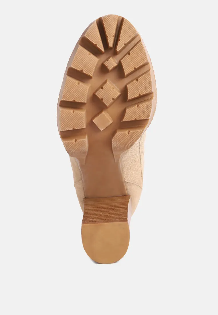 Yoko Fine Suede Quilted Ankle Boots